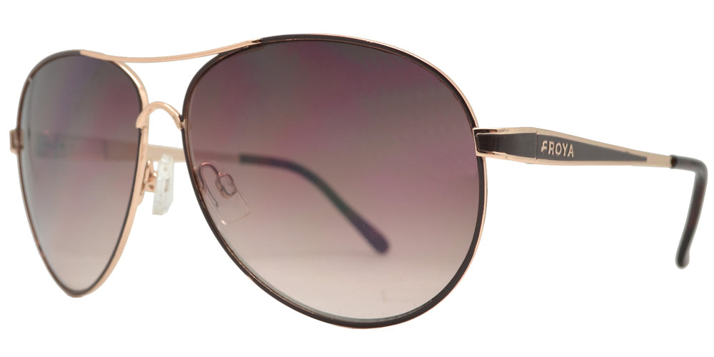 Wholesale - FC 6136 - Brow Bar Aviator Women Metal Sunglasses - Dynasol Eyewear