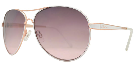 Wholesale - FC 6136 - Brow Bar Aviator Women Metal Sunglasses - Dynasol Eyewear