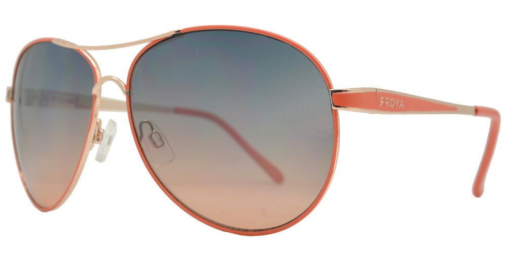 Wholesale - FC 6136 - Brow Bar Aviator Women Metal Sunglasses - Dynasol Eyewear