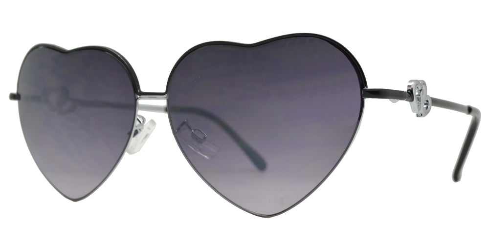 Wholesale - FC 6152 - Heart Shape Women Metal Sunglasses - Dynasol Eyewear