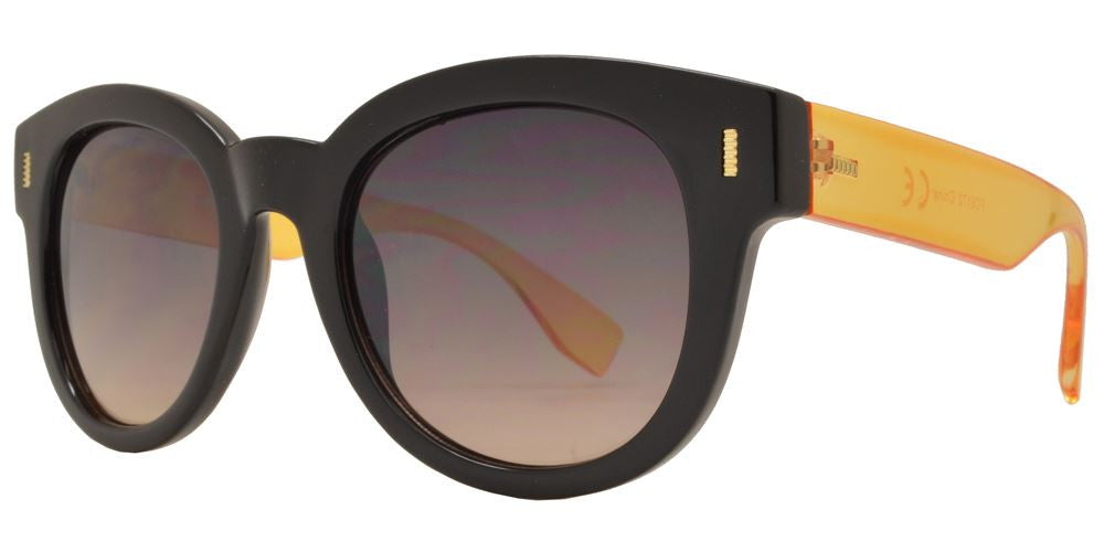 Wholesale - FC 6172 - Horn Rimmed Round Plastic Sunglasses - Dynasol Eyewear
