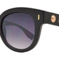 Wholesale - FC 6174 - Retro Round Horn Rimmed Stud Temple Plastic Sunglasses - Dynasol Eyewear