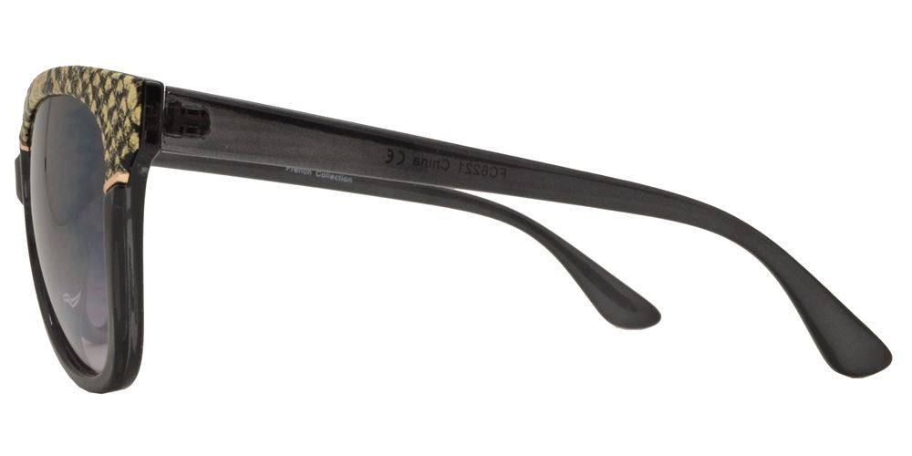 Wholesale - FC 6221 - Cat Eye Snake Print Women Plastic Sunglasses - Dynasol Eyewear
