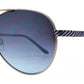Wholesale - FC 6245 - Aviator with Zebra Print Temple Women Metal Sunglasses - Dynasol Eyewear