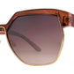 Wholesale - FC 6252 - Retro hexagon Half Rimmed Plastic Sunglasses - Dynasol Eyewear