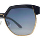 Wholesale - FC 6252 - Retro hexagon Half Rimmed Plastic Sunglasses - Dynasol Eyewear
