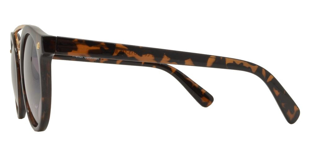 Wholesale - FC 6360 - Retro Round with Brow Bar Plastic Sunglasses - Dynasol Eyewear