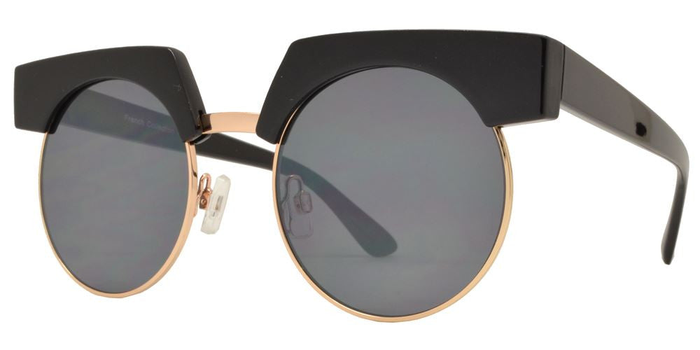 Wholesale - FC 6363 - Extreme Horn Rimmed Round Plastic Sunglasses - Dynasol Eyewear