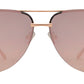 Wholesale - FC 6388 Pink RVC - Pink Mirror Rimless Aviator Metal Sunglasses - Dynasol Eyewear