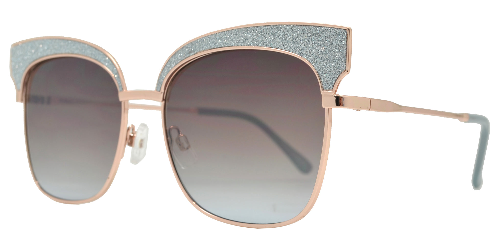 Wholesale - FC 6408 - Women's Slim Square with Glitter Accent Sunglasses - Dynasol Eyewear