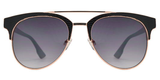 Wholesale - FC 6409 - Women's Modern Metal Aviator Sunglasses with Brow Bar - Dynasol Eyewear