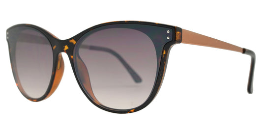 Wholesale - FC 6410 - Horn Rimmed Women's Cat Eye Plastic Sunglasses with Flat Lens - Dynasol Eyewear