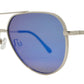 Wholesale - FC 6414 - Oval Shaped Sunglasses with Color Mirror Flat Lens - Dynasol Eyewear