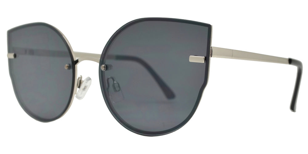 Wholesale - FC 6448 - Rimless Women's Metal Cat Eye Sunglasses with Flat Lens - Dynasol Eyewear