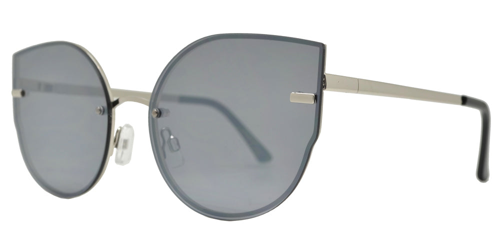 Wholesale - FC 6448 - Rimless Women's Metal Cat Eye Sunglasses with Flat Lens - Dynasol Eyewear