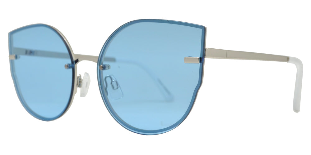 Wholesale - FC 6448 - Rimless Women's Metal Cat Eye Sunglasses with Flat Lens - Dynasol Eyewear