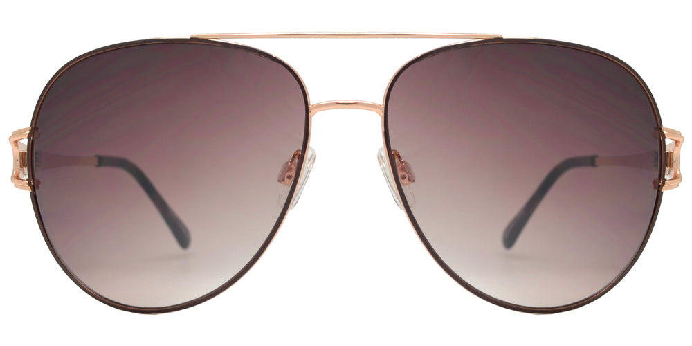 Wholesale - FC 6450 - Classic Metal Aviator Decorative Temple Sunglasses - Dynasol Eyewear