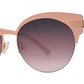 Wholesale - FC 6458 - Semi Rimless Round Lens Metal Cat Eye Sunglasses - Dynasol Eyewear
