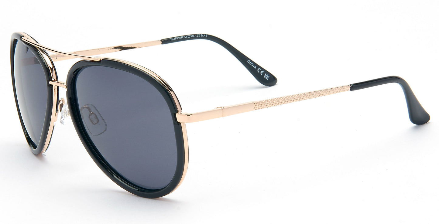 PL Hopper - Polarized Aviator Plastic Sunglasses