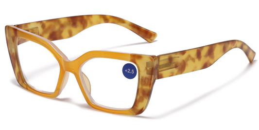 RS 1247 - Plastic Rectangular Boxed Cat Eye Reading Glasses