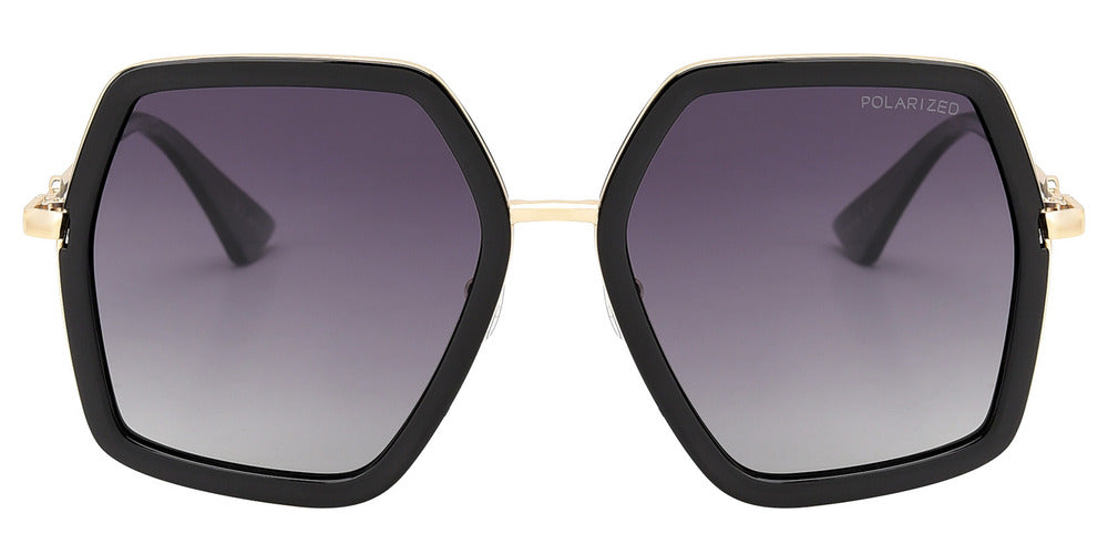 Wholesale - PL 8784 - Oversize Hexagon Polarized Sunglasses - Dynasol Eyewear