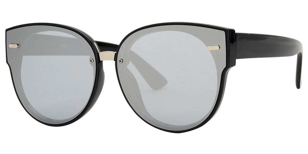 Wholesale - 8789 - Horn Rimmed Round Sunglasses - Dynasol Eyewear