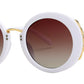 Wholesale - 8786 - Modern Round Metal Accent Plastic Sunglasses - Dynasol Eyewear