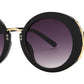 Wholesale - 8786 - Modern Round Metal Accent Plastic Sunglasses - Dynasol Eyewear