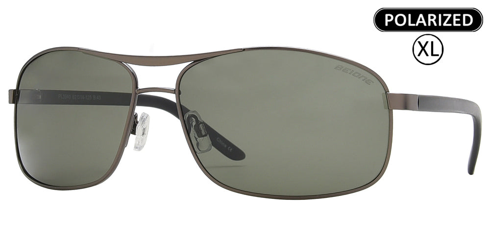 Wholesale - PL 3940 - Men's Big and Tall XL Oversized Rectangular Polarized Metal Sunglasses - Dynasol Eyewear
