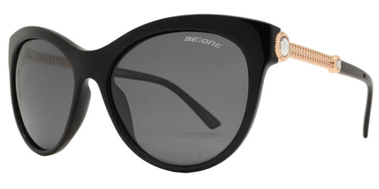 Wholesale - PL Katy - Polarized Women Cat Eye Rhinestone Accent Plastic Sunglasses - Dynasol Eyewear