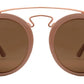 Wholesale - PL Laurel - Polarized Round Brow Bar with Keyhole and Plastic Sunglasses - Dynasol Eyewear
