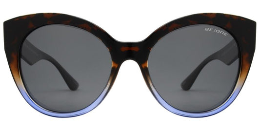 Wholesale - PL Melrose - Polarized Women Horn Rimmed Cat Eye with Glitter Plastic Sunglasses - Dynasol Eyewear