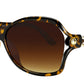 Wholesale - 7876 - Women's Butterfly Sunglasses with Chain Detail Temple - Dynasol Eyewear