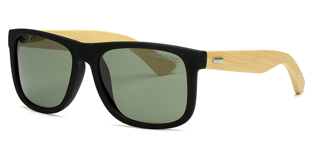 Wholesale - PL 7971 - Wholesale Bamboo Polarized Lens Sunglasses - Dynasol Eyewear