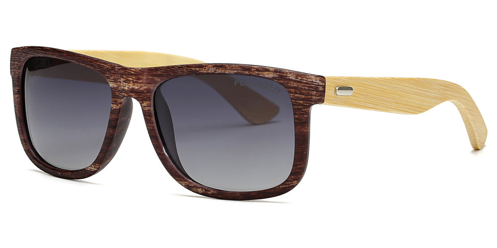 Wholesale - PL 7971 - Wholesale Bamboo Polarized Lens Sunglasses - Dynasol Eyewear