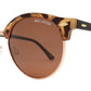 Wholesale - PL Muse - Polarized Round Horn Rimmed Half Frame Plastic Sunglasses - Dynasol Eyewear