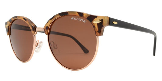Wholesale - PL Muse - Polarized Round Horn Rimmed Half Frame Plastic Sunglasses - Dynasol Eyewear