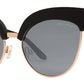 Wholesale - PL Magdalena - Polarized Women Classic Cat Eye Flat Lens Half Rimmed Plastic Sunglasses - Dynasol Eyewear