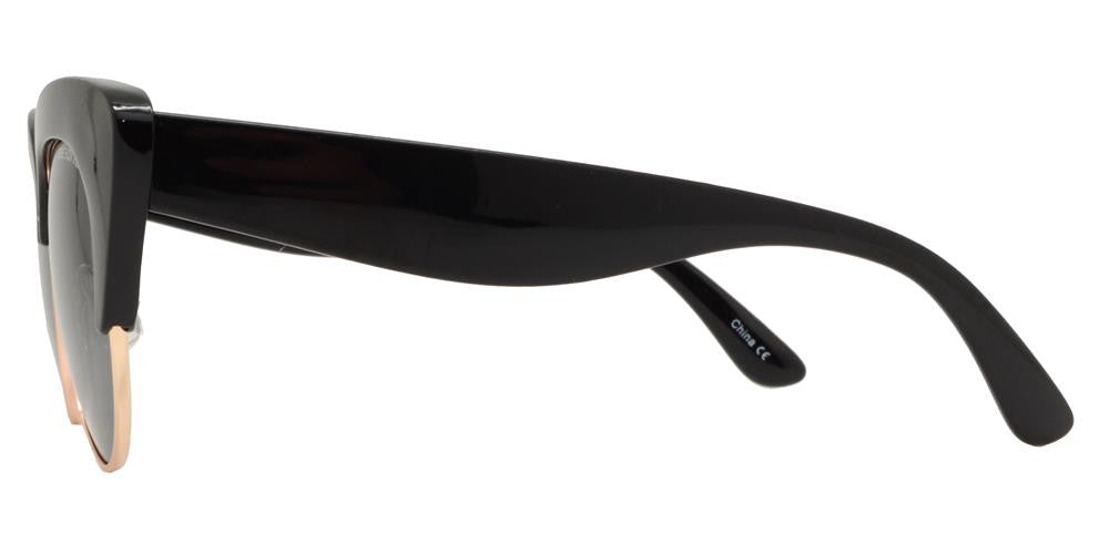 Wholesale - PL Mira - Polarized Women Cat Eye Half Rimmed Plastic Sunglasses - Dynasol Eyewear