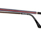 Wholesale - PL Neptune - Polarized Square Frame Stripe Temple Plastic Sunglasses - Dynasol Eyewear