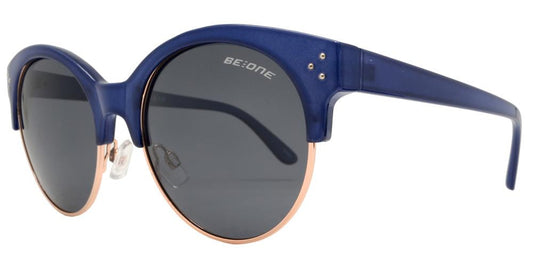 Wholesale - PL Olvera - Polarized Classic Round Half Rimmed Plastic Sunglasses - Dynasol Eyewear