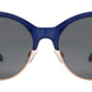 Wholesale - PL Olvera - Polarized Classic Round Half Rimmed Plastic Sunglasses - Dynasol Eyewear