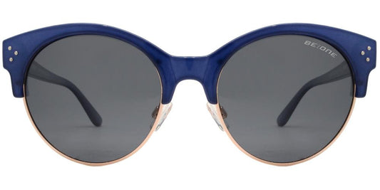 Wholesale - PL Olvera - Polarized Classic Round Half Rimmed Plastic Sunglasses - Dynasol Eyewear