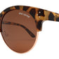 Wholesale - PL Olvera - Polarized Classic Round Half Rimmed Plastic Sunglasses - Dynasol Eyewear