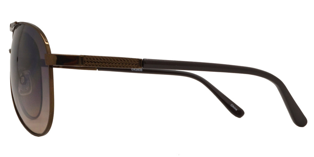 Wholesale - OX 2835 - Classic Aviator with Brow Bar Metal Sunglasses - Dynasol Eyewear