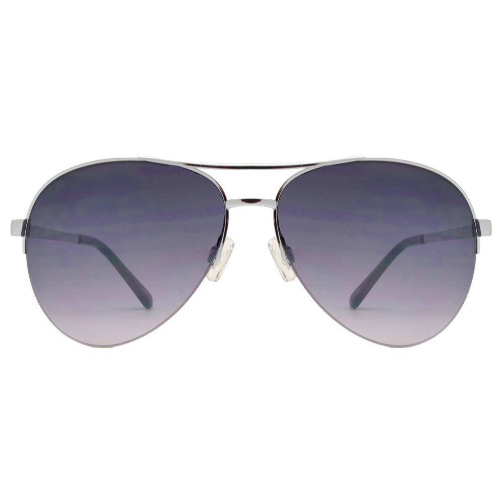 Wholesale - OX 2838 - Oval Shaped Half Rimmed Metal Sunglasses - Dynasol Eyewear