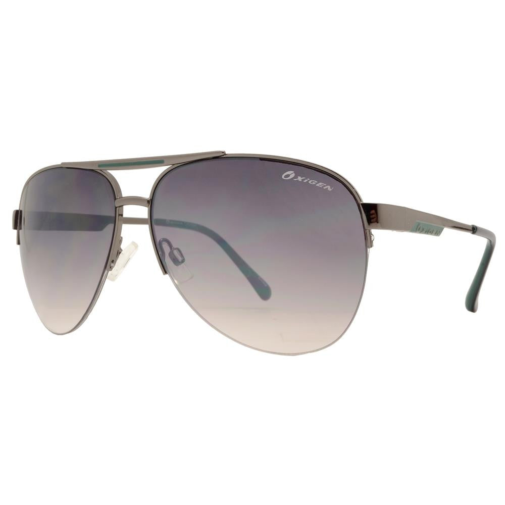 Wholesale - OX 2844 - Oval Shaped Half Rimmed Metal Sunglasses - Dynasol Eyewear