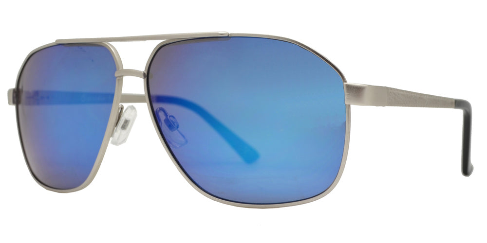 Wholesale - OX 2857 - Asymmetrical Square Aviator with Brow Bar Metal Sunglasses - Dynasol Eyewear