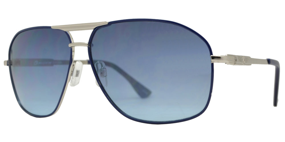 Wholesale - OX 2858 - Asymmetrical Square Aviator with Brow Bar Metal Sunglasses - Dynasol Eyewear