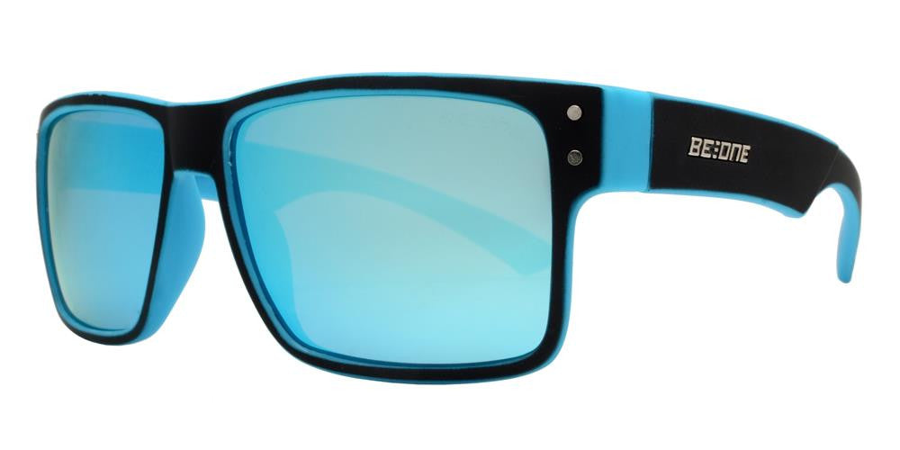 Wholesale - PLJ 3003 - Junior Rectangular Horn Rimmed Polarized Sunglasses with Studs - Dynasol Eyewear